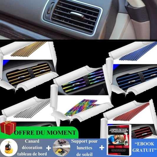 BANDES DÉCORATIVES POUR VOITURE ( 10 Pièces ) / VENT TRIM™ - equipeauto64.com